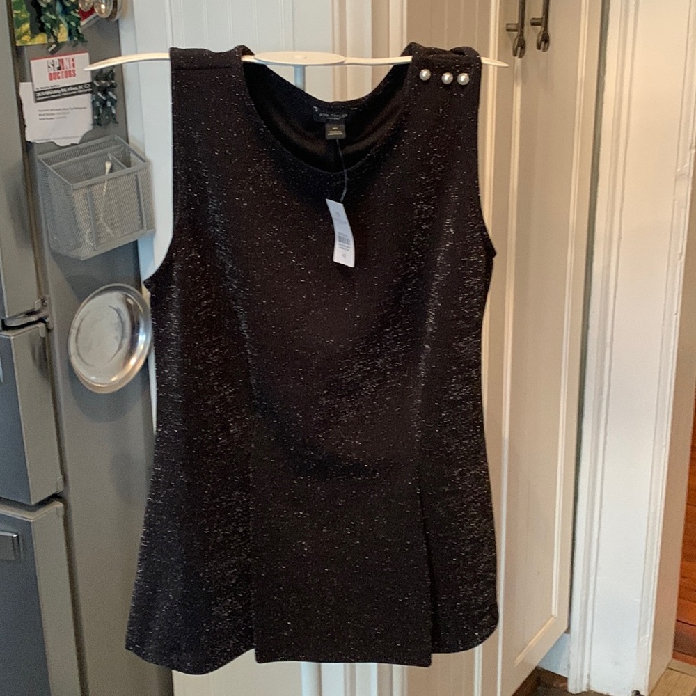 Ann Taylor factory sparkle pearl‎ button sleeveless top. NWT. Ordinal retail 99